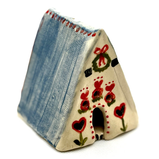 Scandi Style Ceramic House - Blue