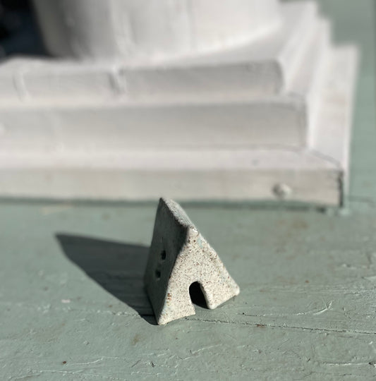 Handmade Ceramic Holiday House Ornament