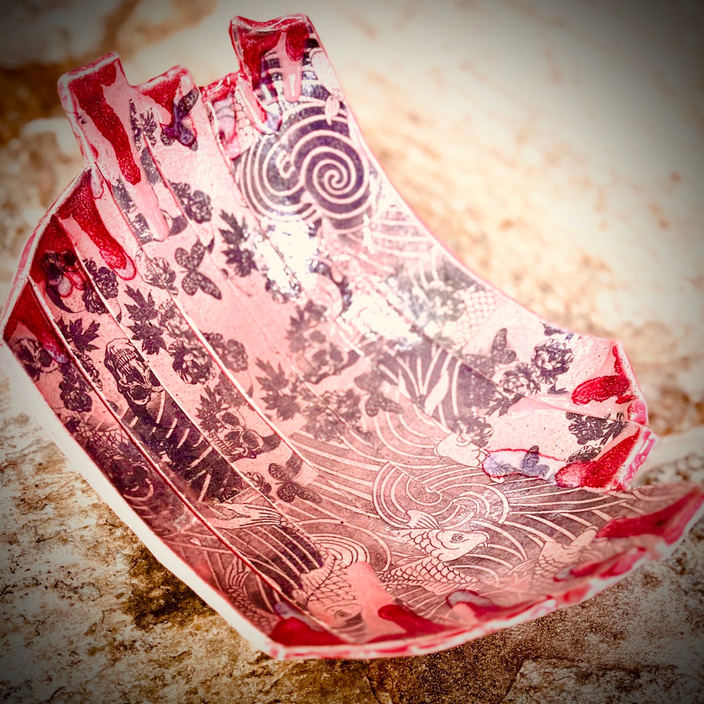 Onna-musha Trinket Bowl – Handmade Ceramic with Japanese-Inspired Style