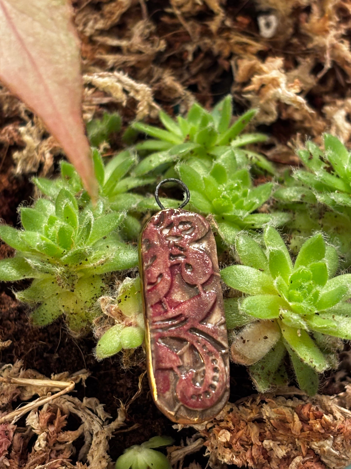 Rosy Botanical Porcelain Charm