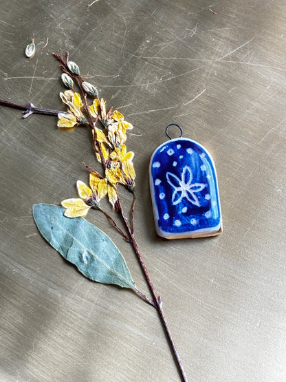 Hygge Blue & White Ceramic Pendant