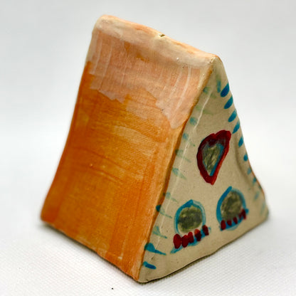 Scandi Style Ceramic House - Orange
