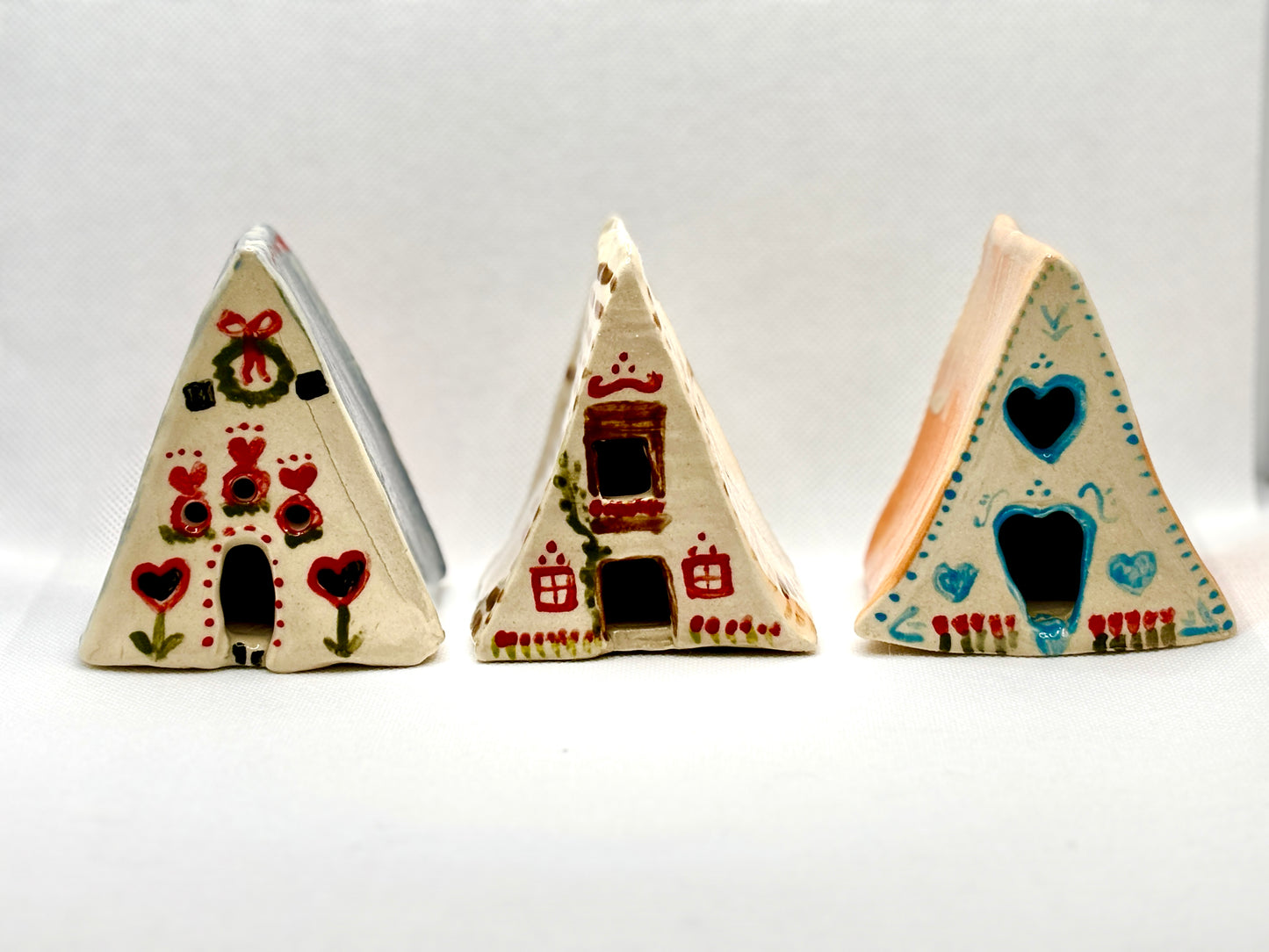 Scandi Style Ceramic House - Orange