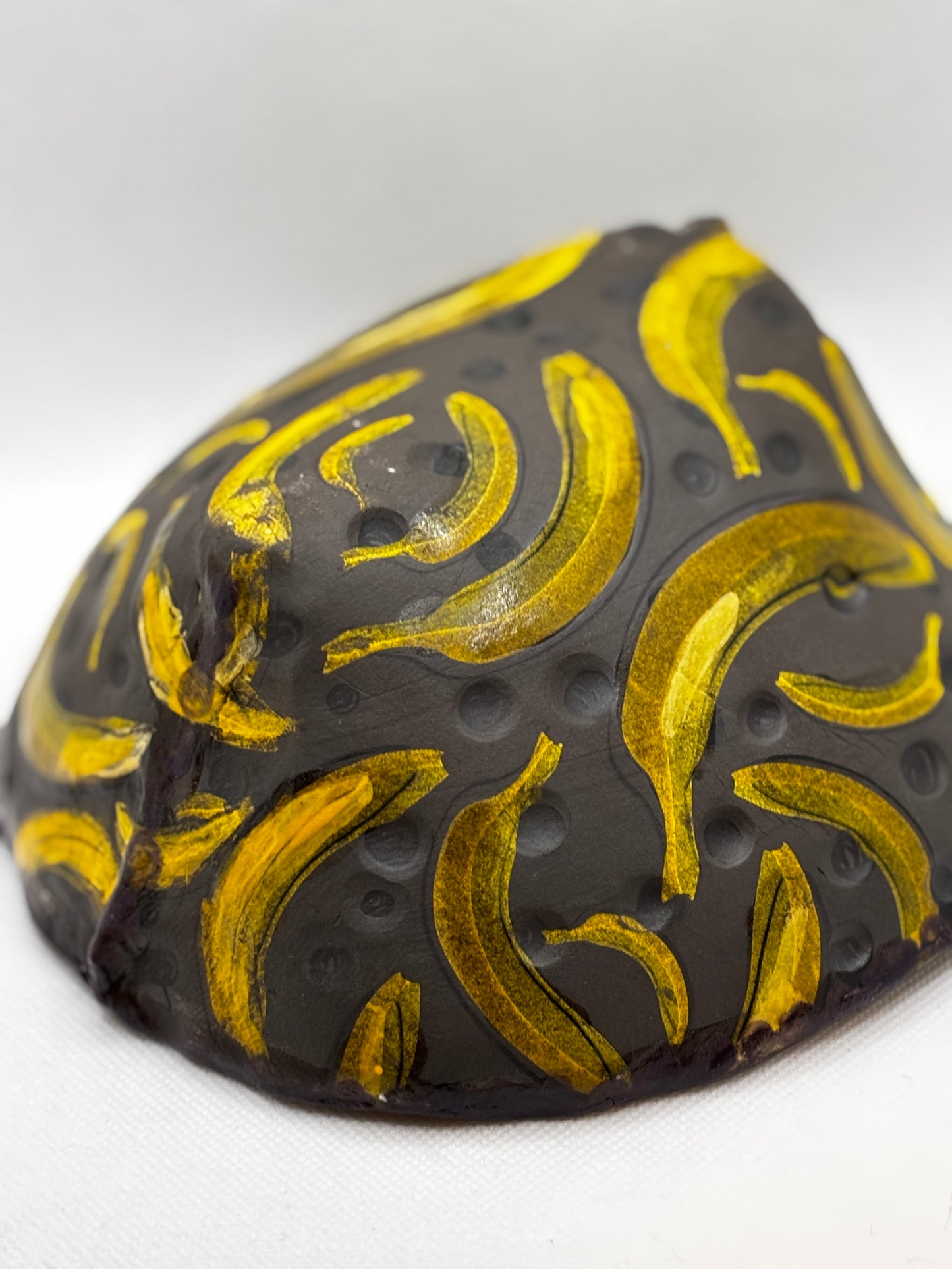 Handmade “Bananas” Ceramic Bowl – Whimsical Fruit Dish