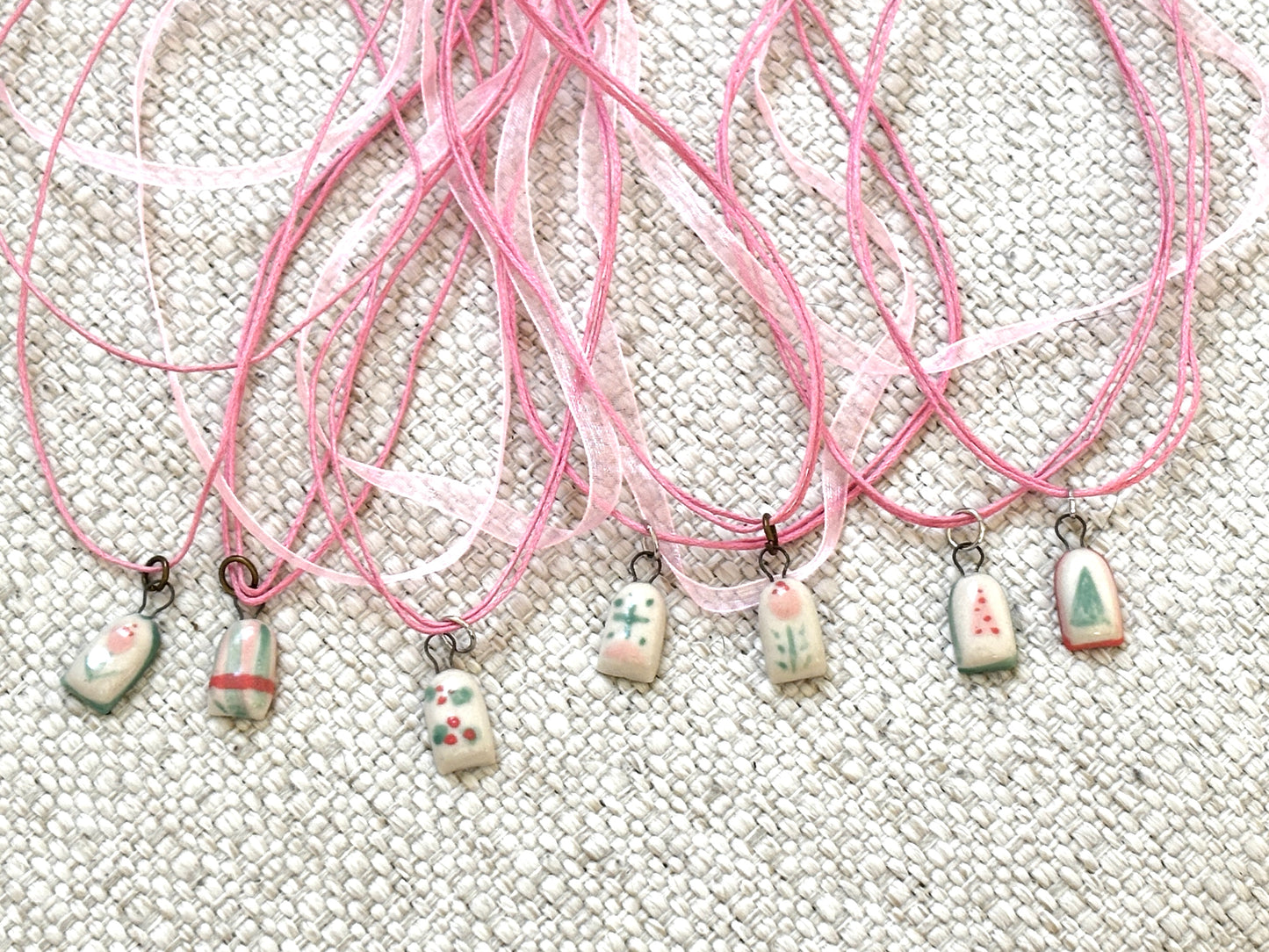 Handmade Holiday Mini Charm Necklaces