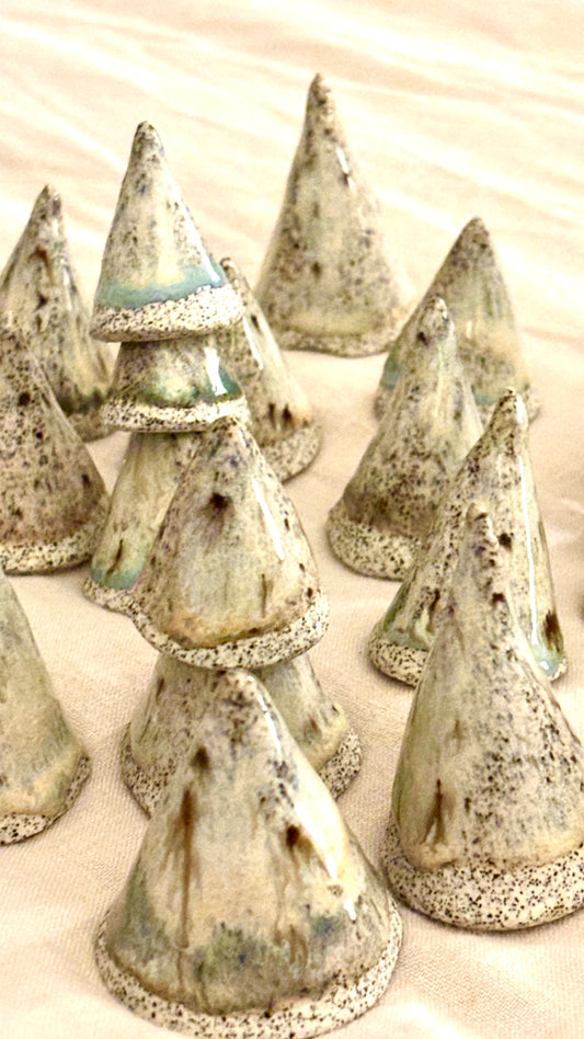 Handmade Speckled Ceramic Mini Trees